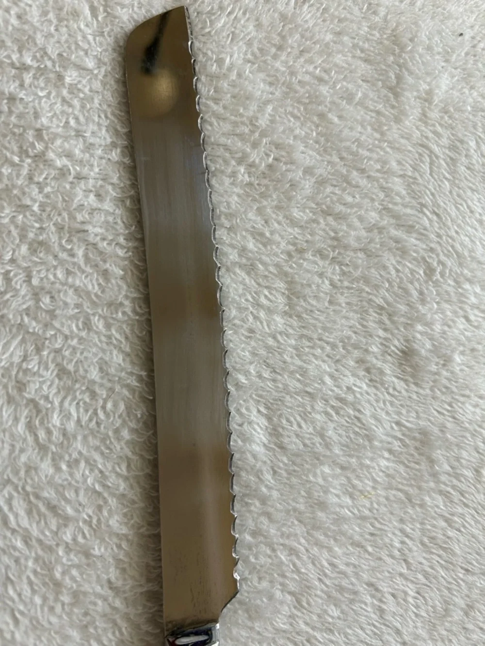 Vintage Challah Knife Silver Plated Stainless Blade Embossed In Honor of Shabbat